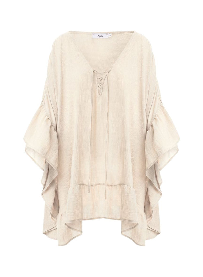 Tunic APLA Delta Crinkled Tunic Off White O/S / Off White Apoella
