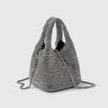 Diamond-encrusted and diamond-filled tote bucket dinner bag 819045946412 - COCOMELODY
