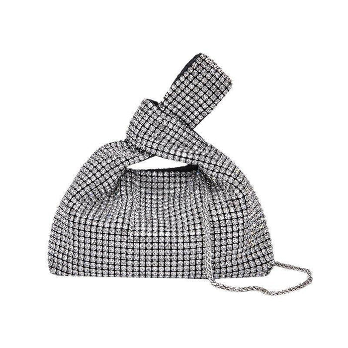 Diamond-encrusted portable dinner bag 773141196365 - COCOMELODY