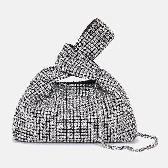 Diamond-encrusted portable dinner bag 773141196365 - COCOMELODY