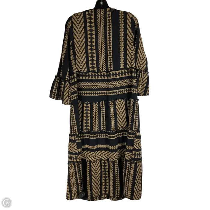 Dress Casual Maxi By Mudpie In Black & Brown, Size: S