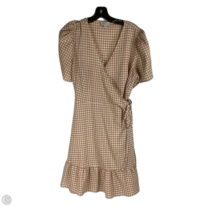 Dress Casual Short By Loft In Tan & White, Size: 10