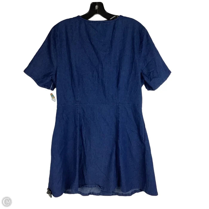 Dress Casual Short By Umgee In Blue Denim, Size: L