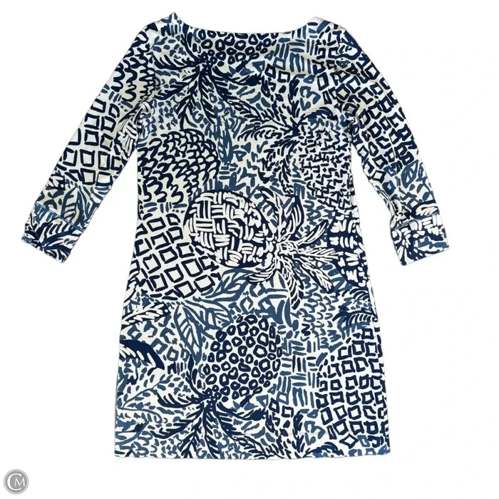 Dress Designer By Lilly Pulitzer In Blue & White, Size: M