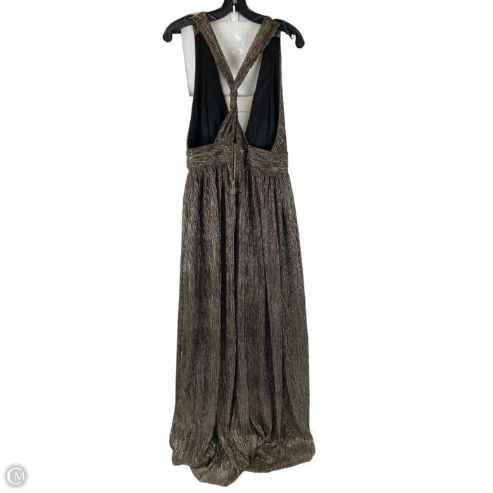 Dress Party Long By Lulus In Gold, Size: Xl