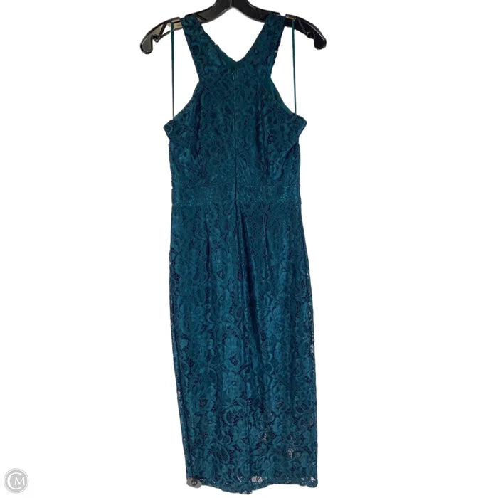 Dress Party Long By Sam Edelman In Teal, Size: 2