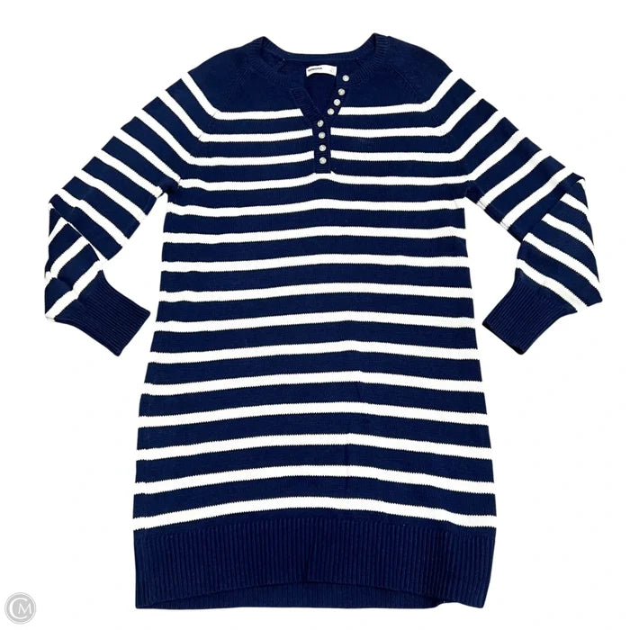 Dress Sweater By Sonoma In Blue & White, Size: S