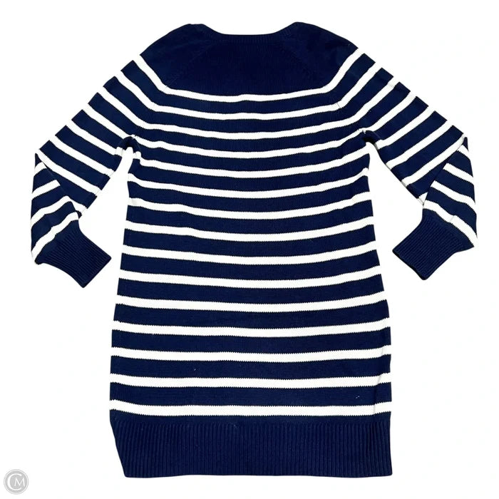 Dress Sweater By Sonoma In Blue & White, Size: S
