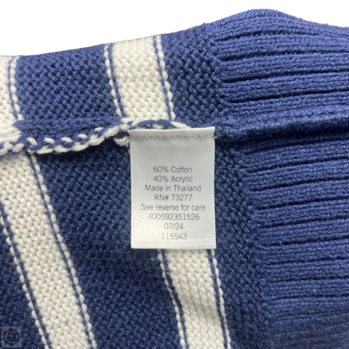 Dress Sweater By Sonoma In Blue & White, Size: S