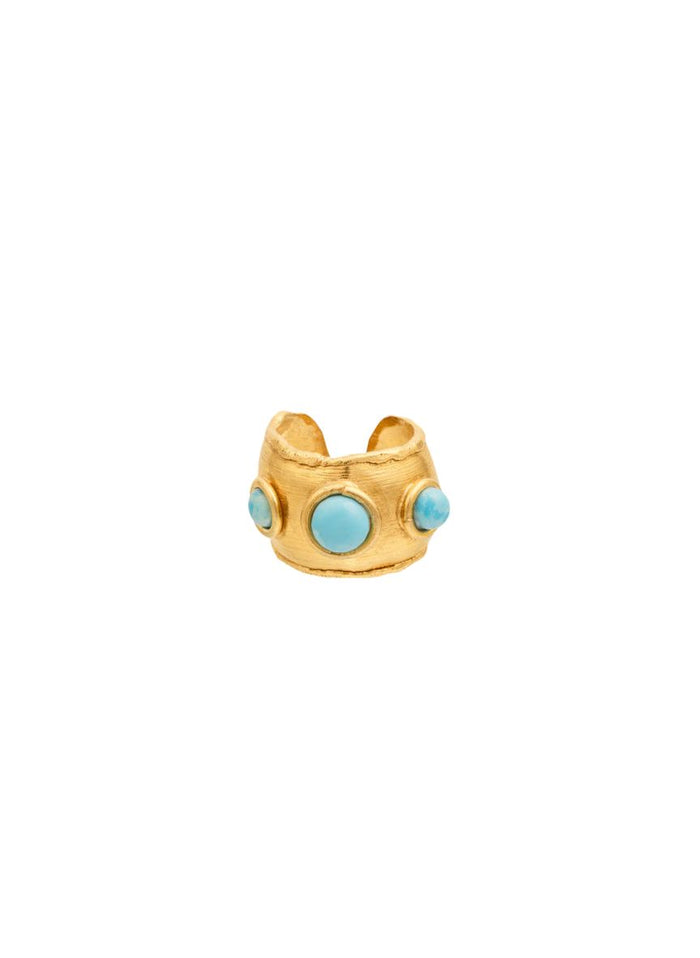 Rings Sylvia Toledano Dune Stones Ring Gold/Larimar O/S Apoella