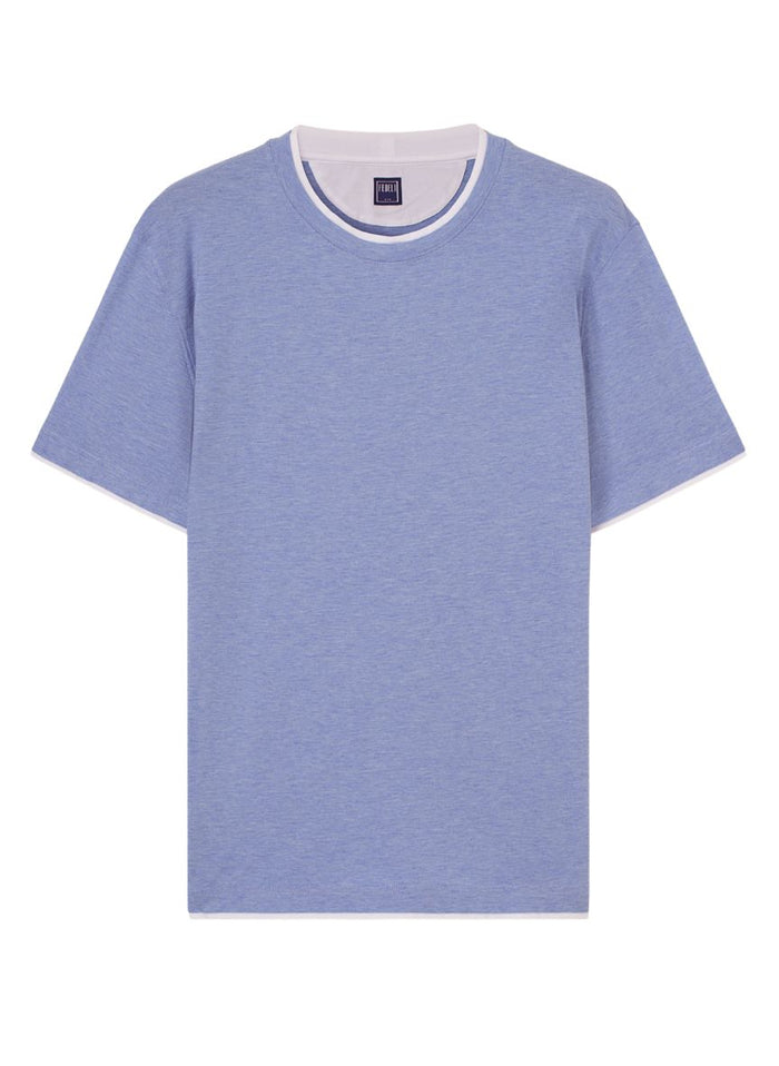 T-shirts Fedeli Duo Jersey Melange T-shirt Short Sleeve Cotton Wave Apoella