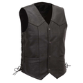 Eagle 4-Snap Side-Laced Tall leather vest front view