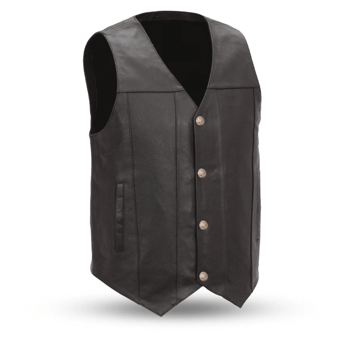 Eagle Gun Runner Tall leather vest front view