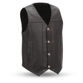 Eagle Gun Runner Tall leather vest front view