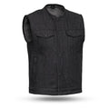 Eagle Leather Men's Haywood Denim Vest: Features:

Haywood - Black Denim Men's Motorcycle Vest
Rough neck denim
Button snap a