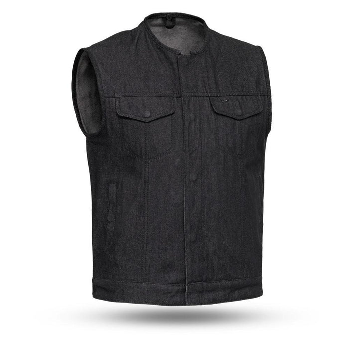 Eagle Leather Men's Haywood Denim Vest: Features:

Haywood - Black Denim Men's Motorcycle Vest
Rough neck denim
Button snap a