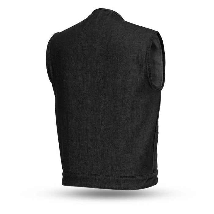 Eagle Leather Men's Haywood Denim Vest: Features:

Haywood - Black Denim Men's Motorcycle Vest
Rough neck denim
Button snap a