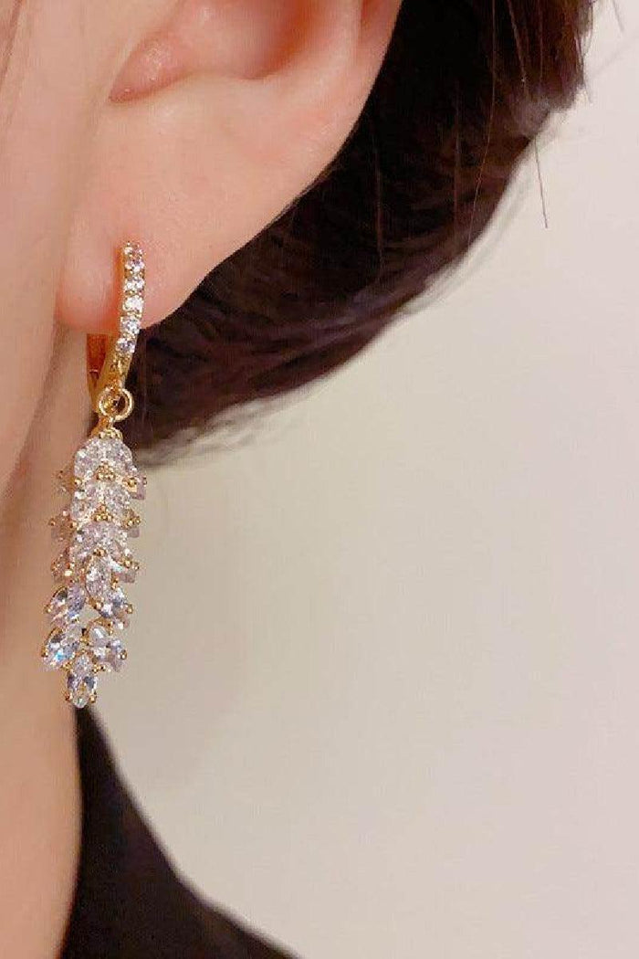 Earrings Bright Nebula Zircon Pearl Earrings 748956093496