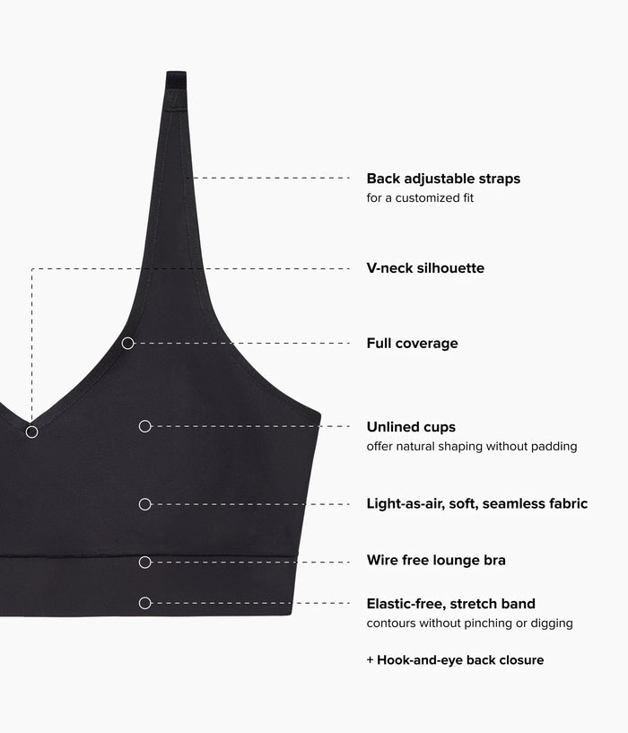 Easy Like Sunday™ Wire Free Bra: Black