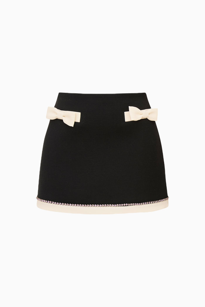 Edeness Bow Embellished Mini Skirt
