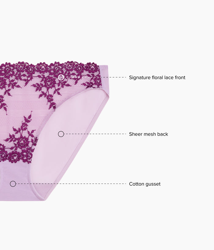 Embrace Lace® Bikini: Lavender Sage/Dark Purple