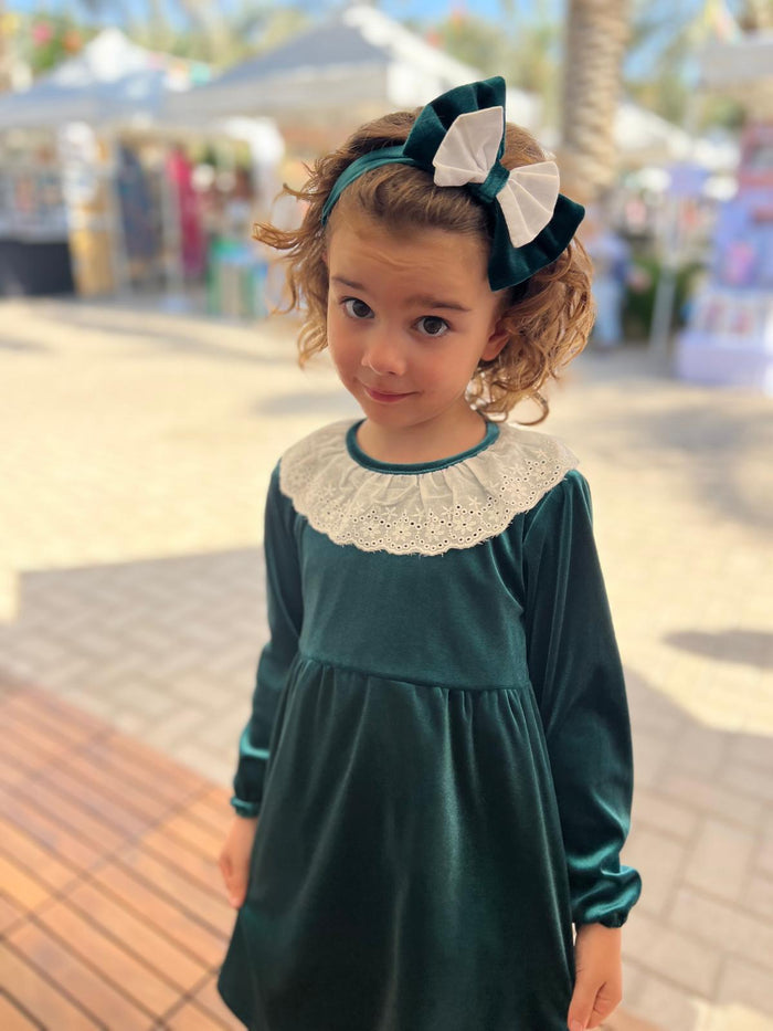 Emerald Velvet Dress