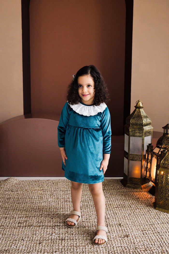 Emerald Velvet Dress