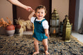 Emerald Velvet Romper