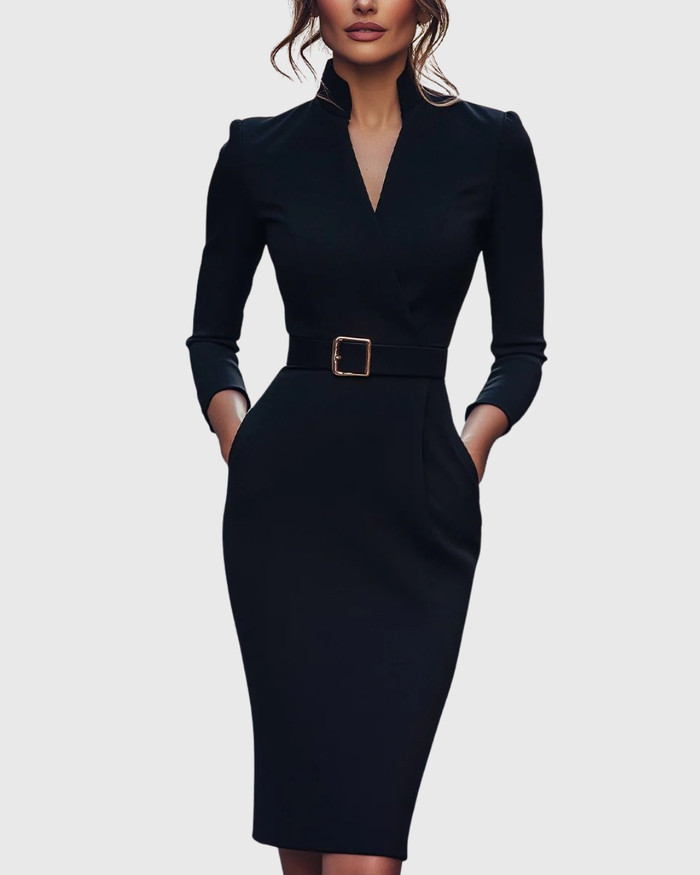 Estelle | The Belted Power Maxi Dress
