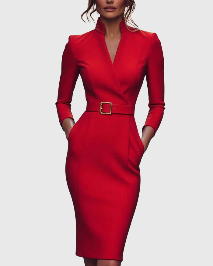 Estelle | The Belted Power Maxi Dress