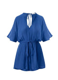 Playsuit APLA Eta Crinkled Playsuit Royal Blue Apoella