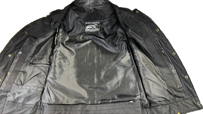 Event Leather Club Vest: Features:

Men's Concealed Carry Vest, Black
Men’s Open Neck Snap/Zip Front Club Style Vest
Brand :