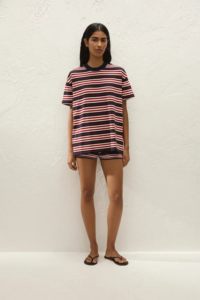 Fa399 Stripe Oversized Tee