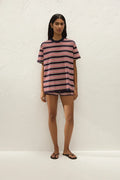 Fa399 Stripe Oversized Tee
