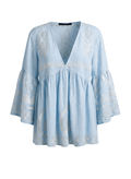 Blouses Greek Archaic Kori Feather Bell Sleeve Top Ciel/Champagne Apoella