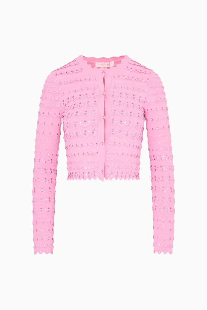 Ferris Sequin Scallop Cardigan