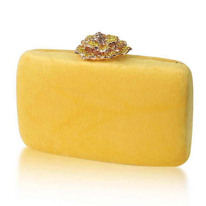 Fine Diamond Dinner Bag Flannel Clutch Bag Chain Party 609389165076 - COCOMELODY