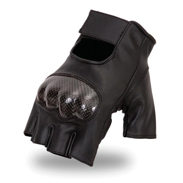 Fingerless Slugger Gloves with Kevlar Knuckle: Features:

Cowhide
Kevlar Knuckles
Gel Pad Fingers
Gel Pad Palm
Fingerless
FI1