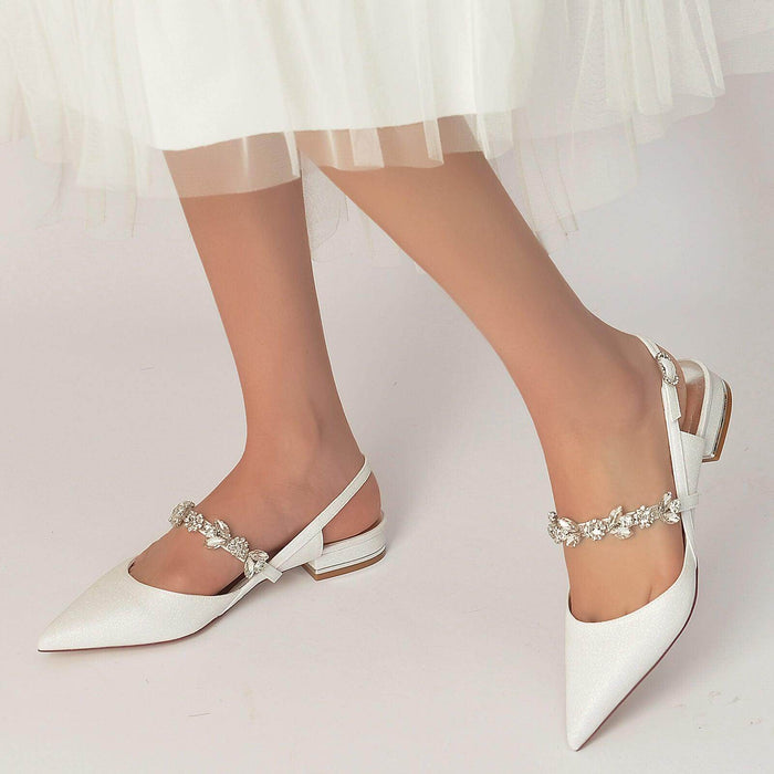 Flat Heel 2.5cm Glitter Shoes CK0237 - COCOMELODY