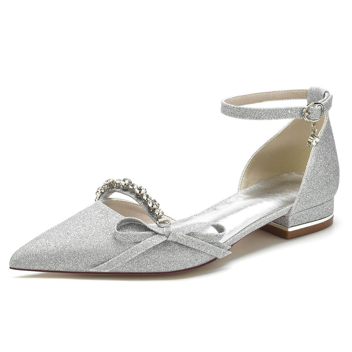 Flat Heel 2.5cm Glitter Shoes CK0238 - COCOMELODY