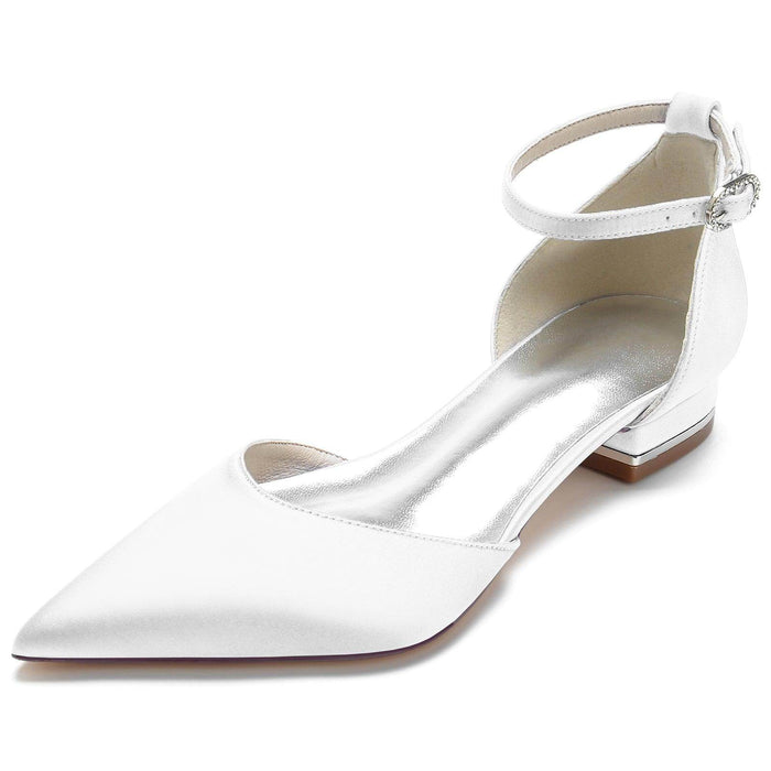 Flat Heel 2.5cm Silk-Like Lace Shoes CK0278 - COCOMELODY