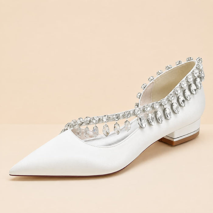 Flat Heel 2.5cm Silk-Like Shoes CK0257