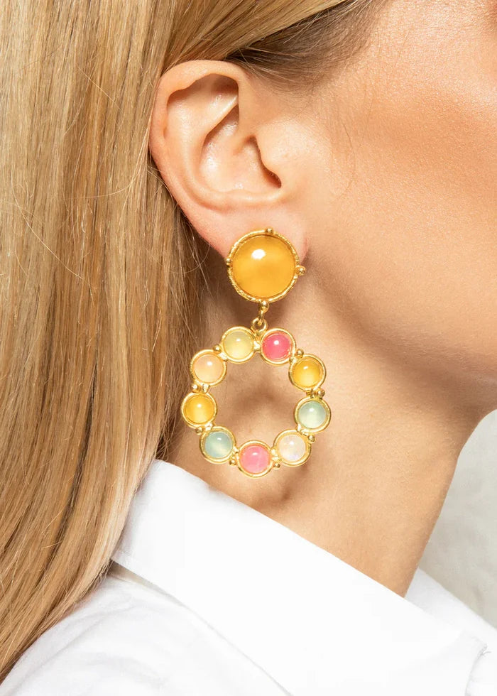 Earrings Sylvia Toledano Flower Candies Chandelier Earrings Multi Summer O/S Apoella