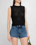 Frws25 Frame Black Crochet Tank
