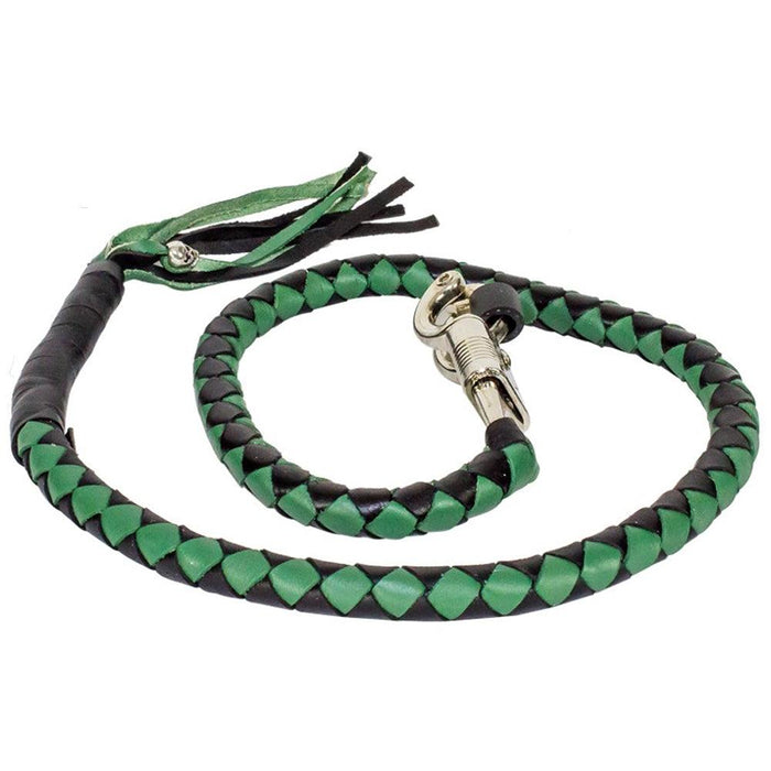 Get Back  Hand Braided Leather Around a Nylon Core Black/Green: Features:

Genuine, hand-braided leather around a nylon core