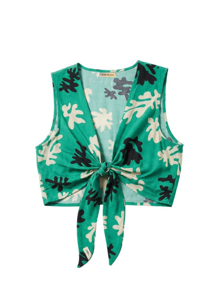Tops Blue Cicada Gigi Top Reef Green O/S / Reef Green Apoella