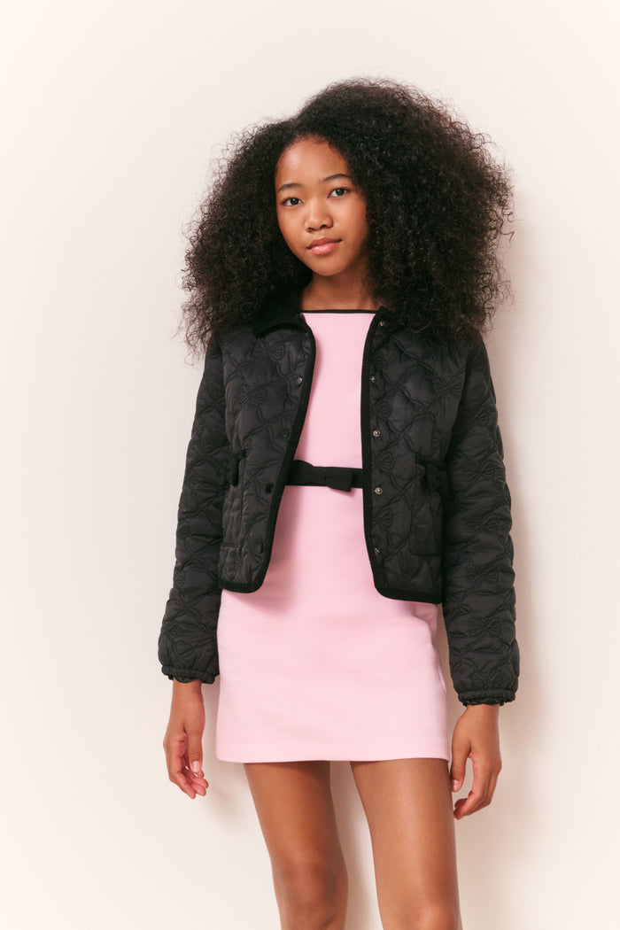 Girls Aubrina Quilted Bow Jacket