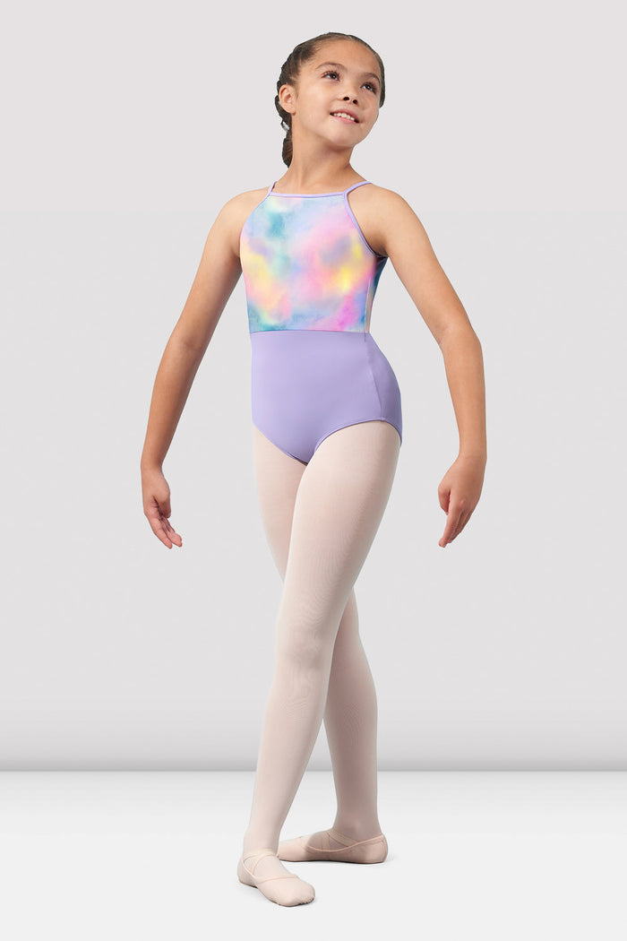 Girls Mirella Watercolour Halter Neck Leotard - BLOCH EU