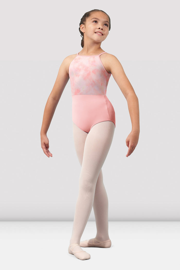 Girls Mirella Watercolour Halter Neck Leotard - BLOCH EU