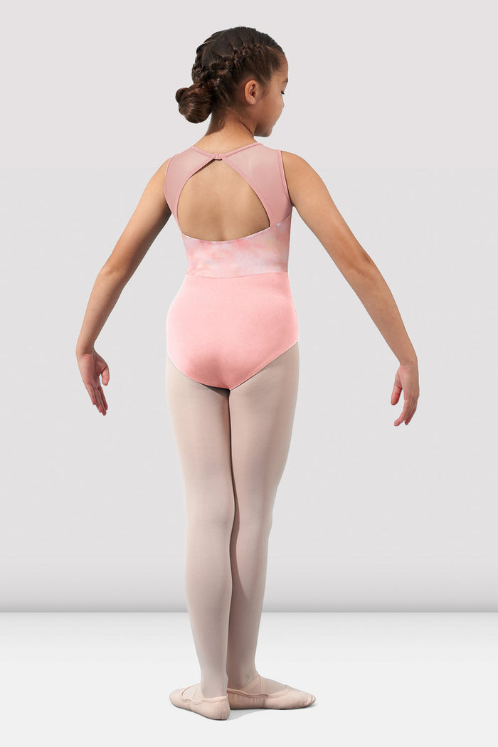 Girls Mirella Watercolour Open Back Leotard - BLOCH EU
